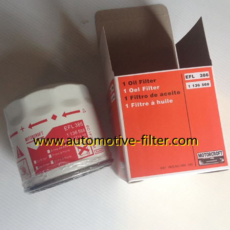 MOTORCROFT Oil Filter EFL386 1136568 W920/32 914F6714AA OC232 1059924 1148703 1207066, 1231233, 1322152, 1641187, 2M5Q6714AC, 4M5Q6714BA, 5022955,